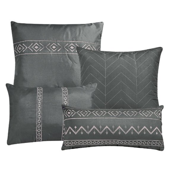 New Buffy 7PC Comforter Set King Queen Black - Picture 4 of 5